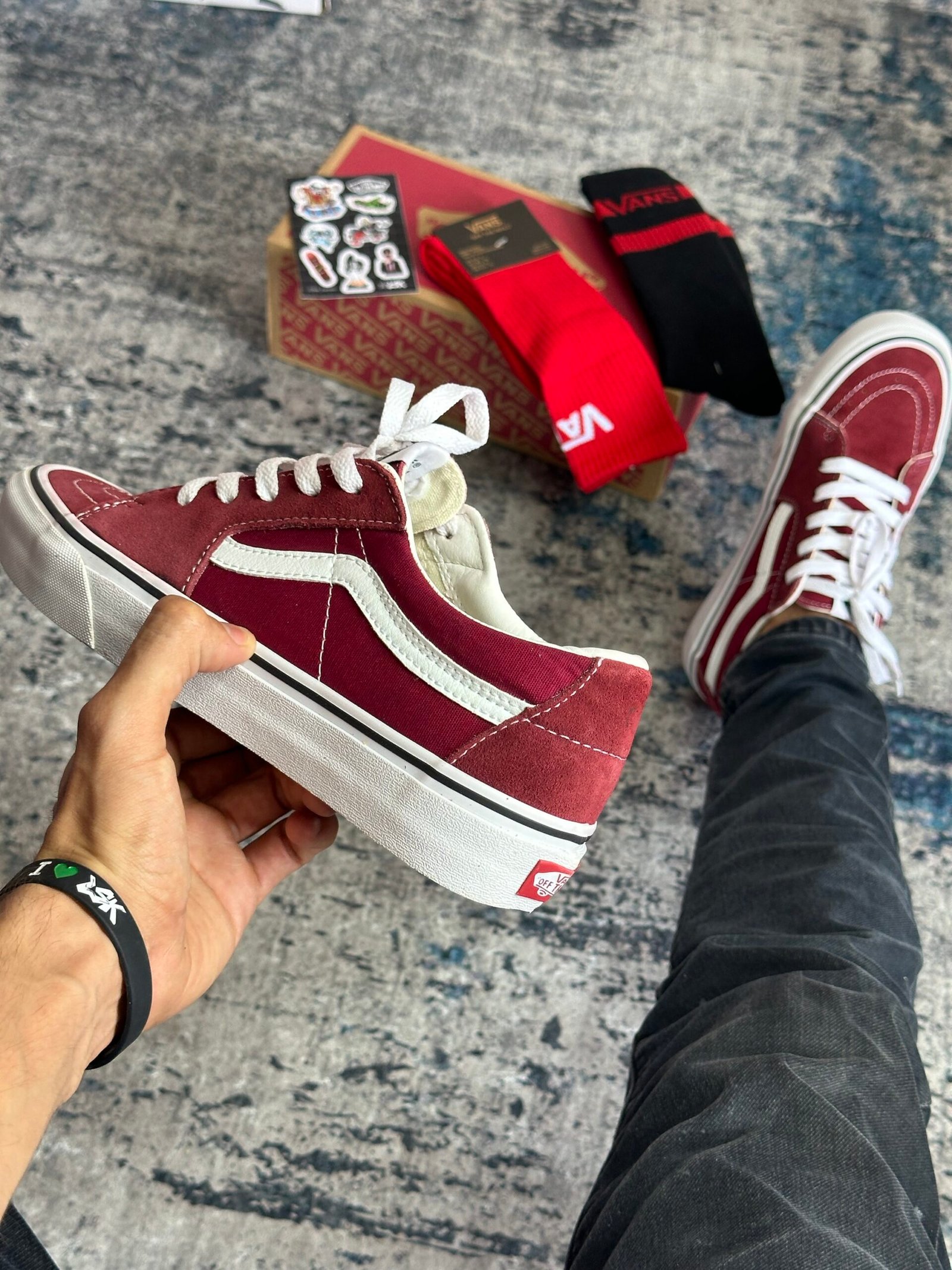 Tenis Vans Sk8 Low Tenis Cl?sicos Vinotinto Unisex