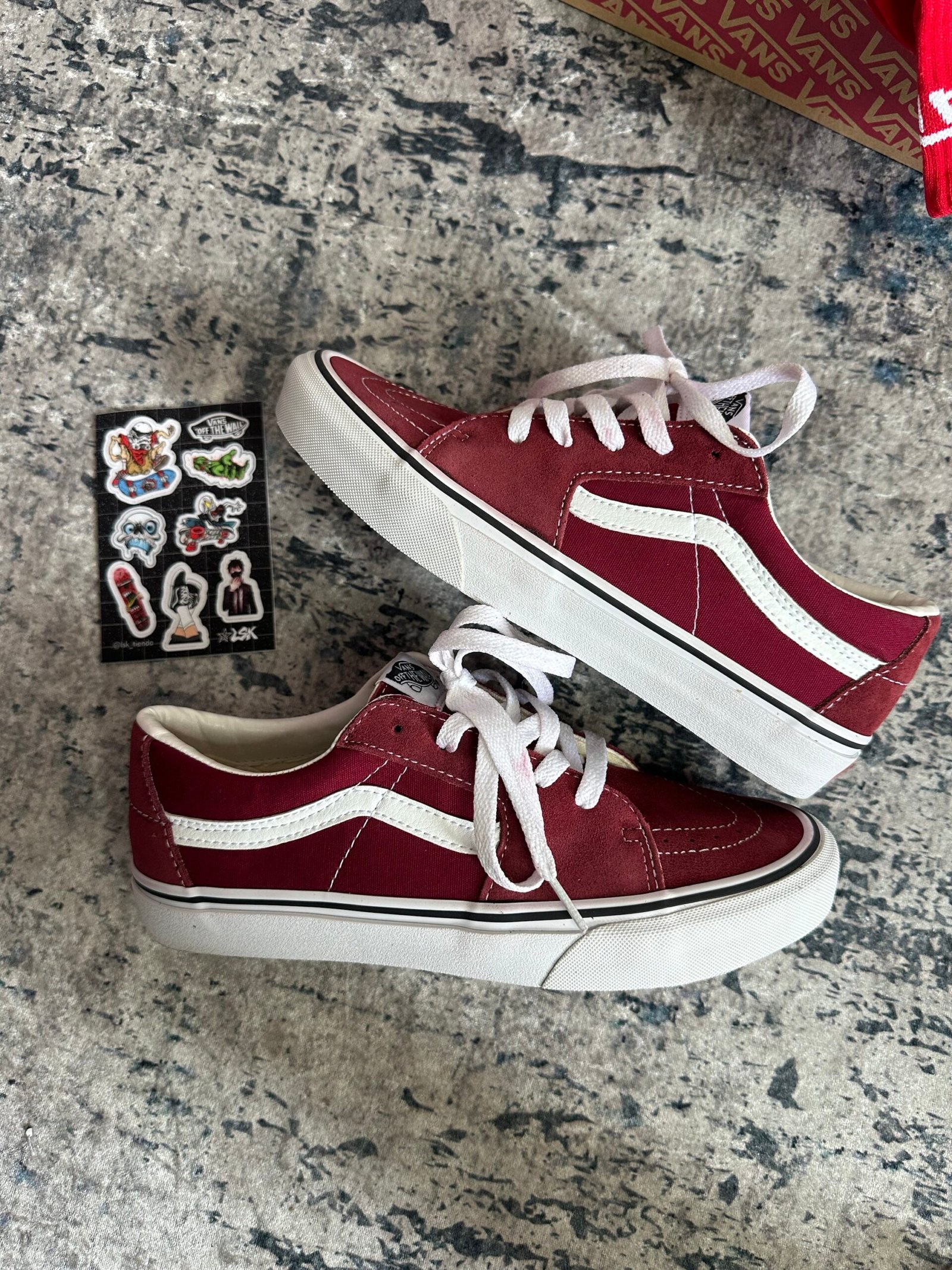 Tenis Vans Sk8 Low Tenis Cl?sicos Vinotinto Unisex