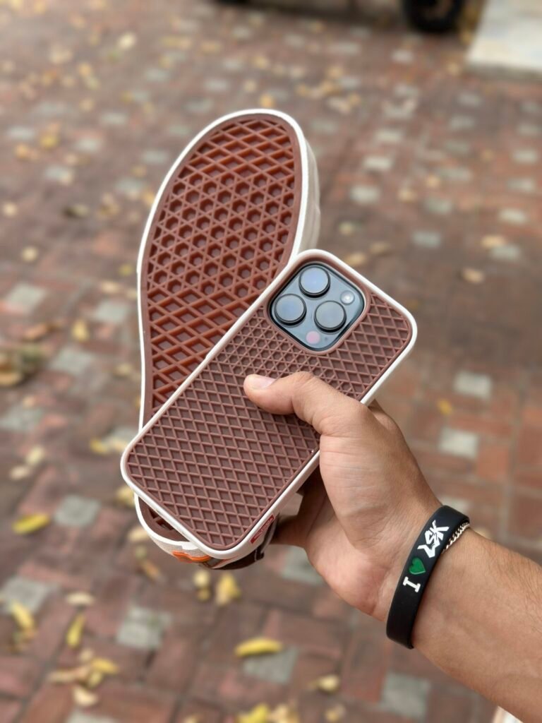 Funda iPhone Vans Case Waffle Blanco Café