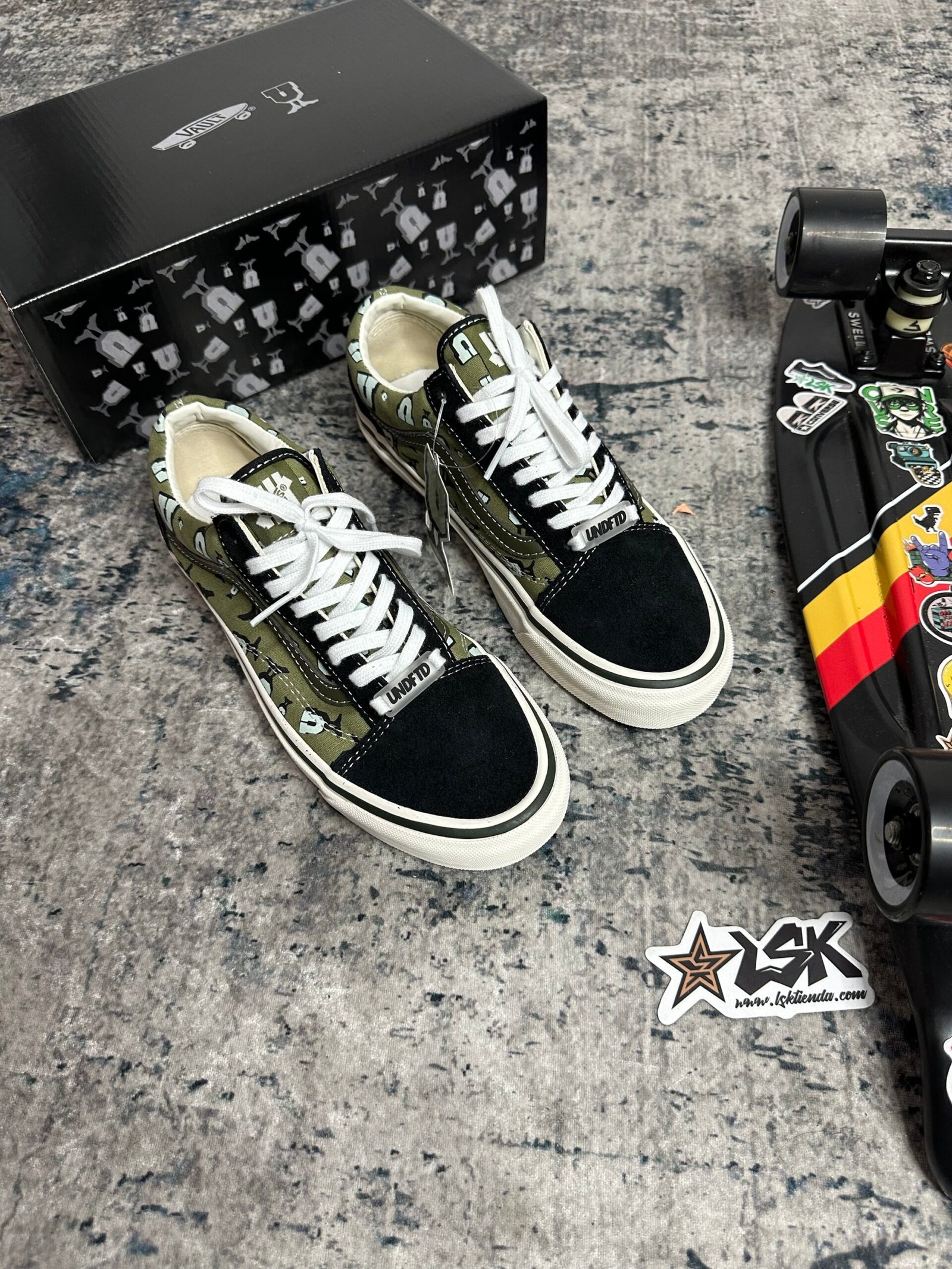 Tenis Vans Old Skool Undefeated Verdes Unisex