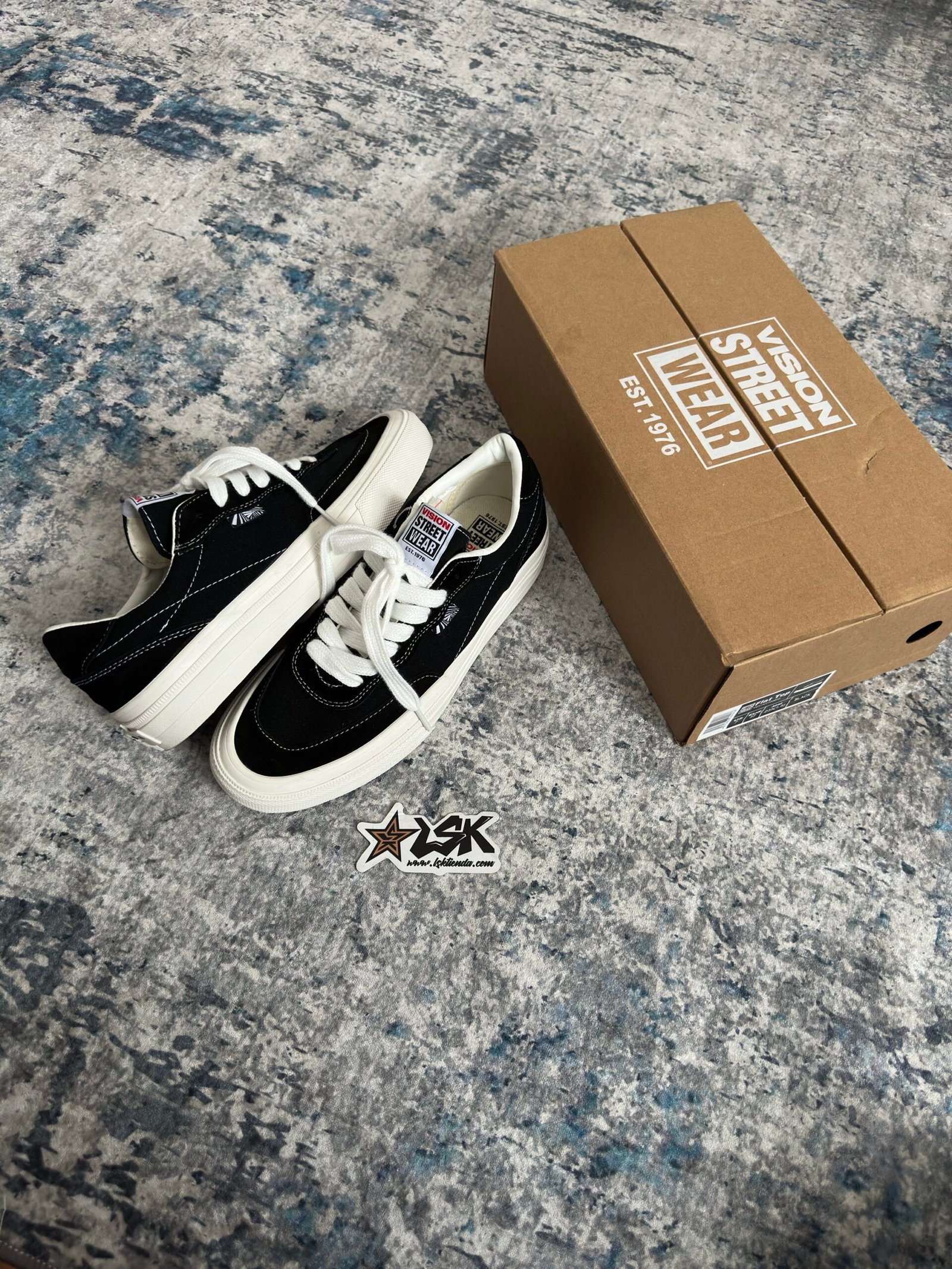 Tenis Skateboarding Negros unisex Vision Street Wear flat top