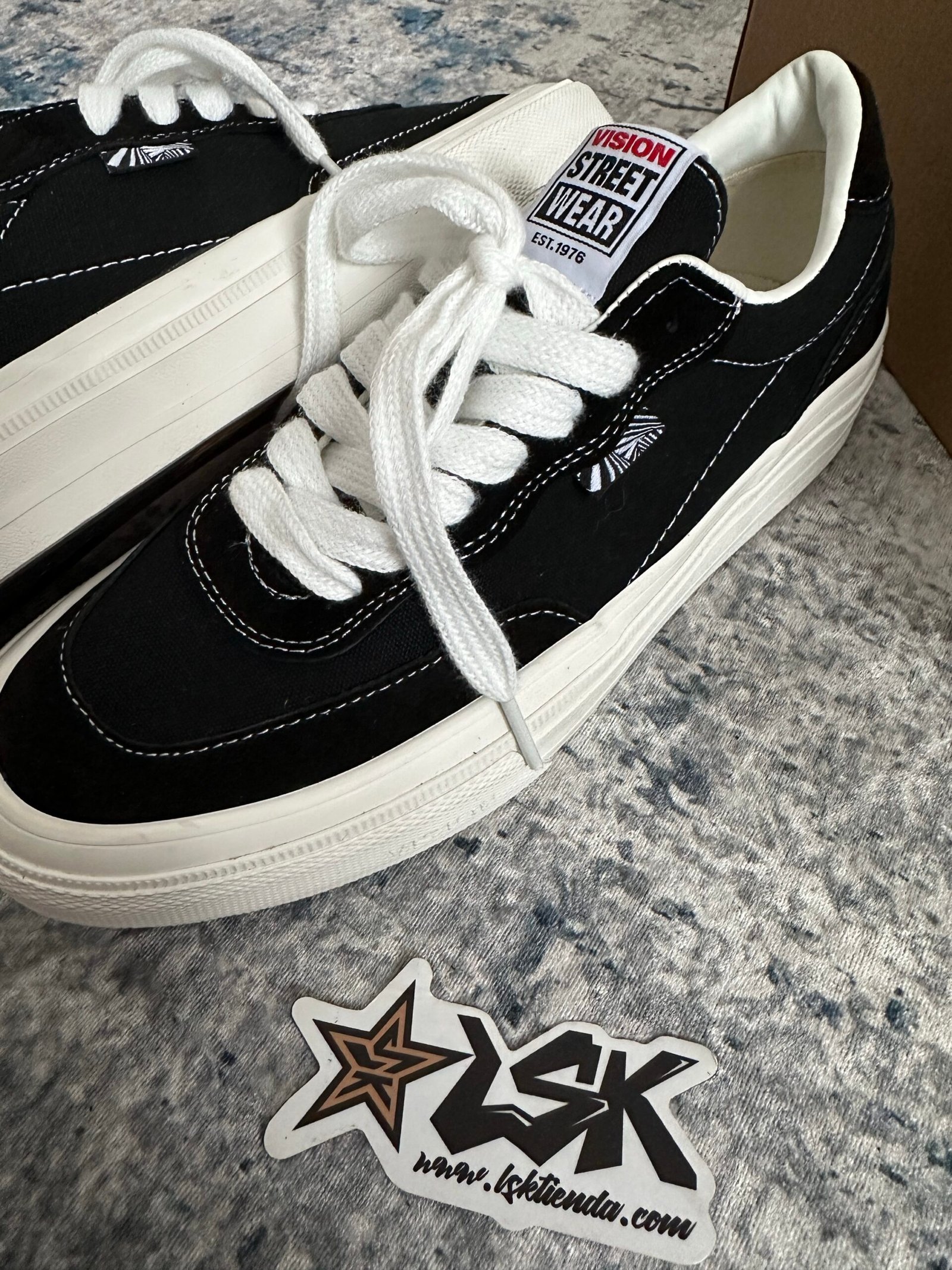 Tenis Skateboarding Negros unisex Vision Street Wear flat top