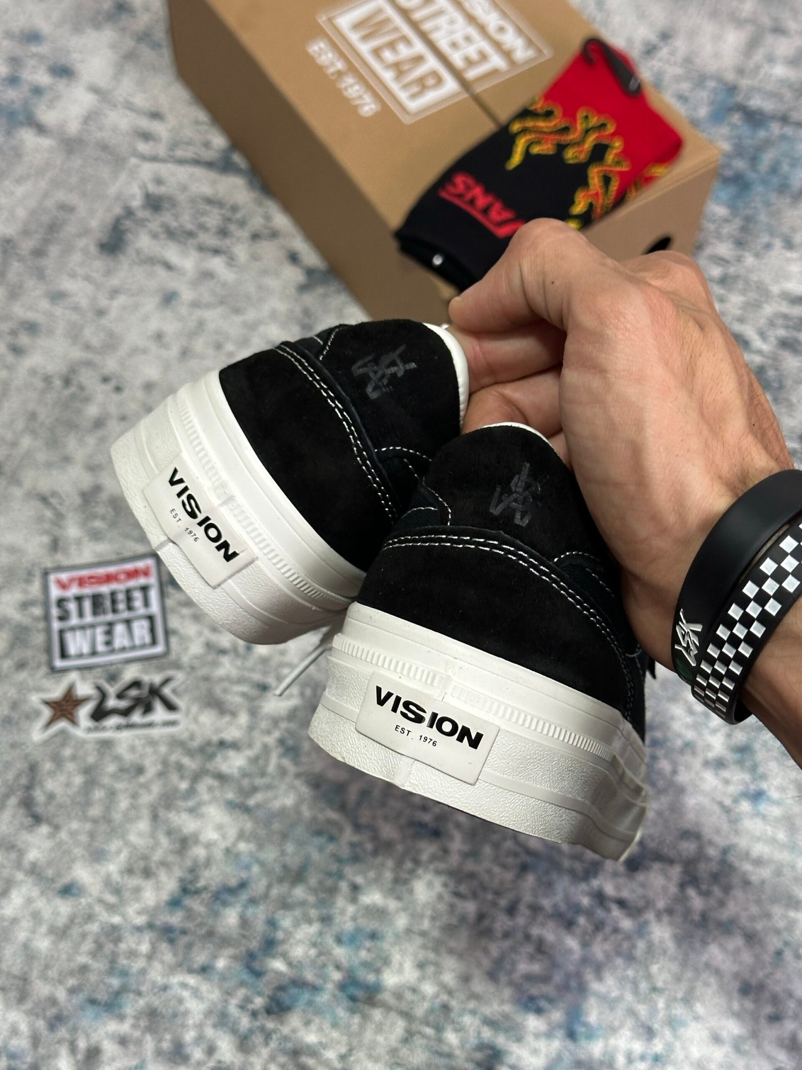 Tenis Skateboarding Negros unisex Vision Street Wear flat top