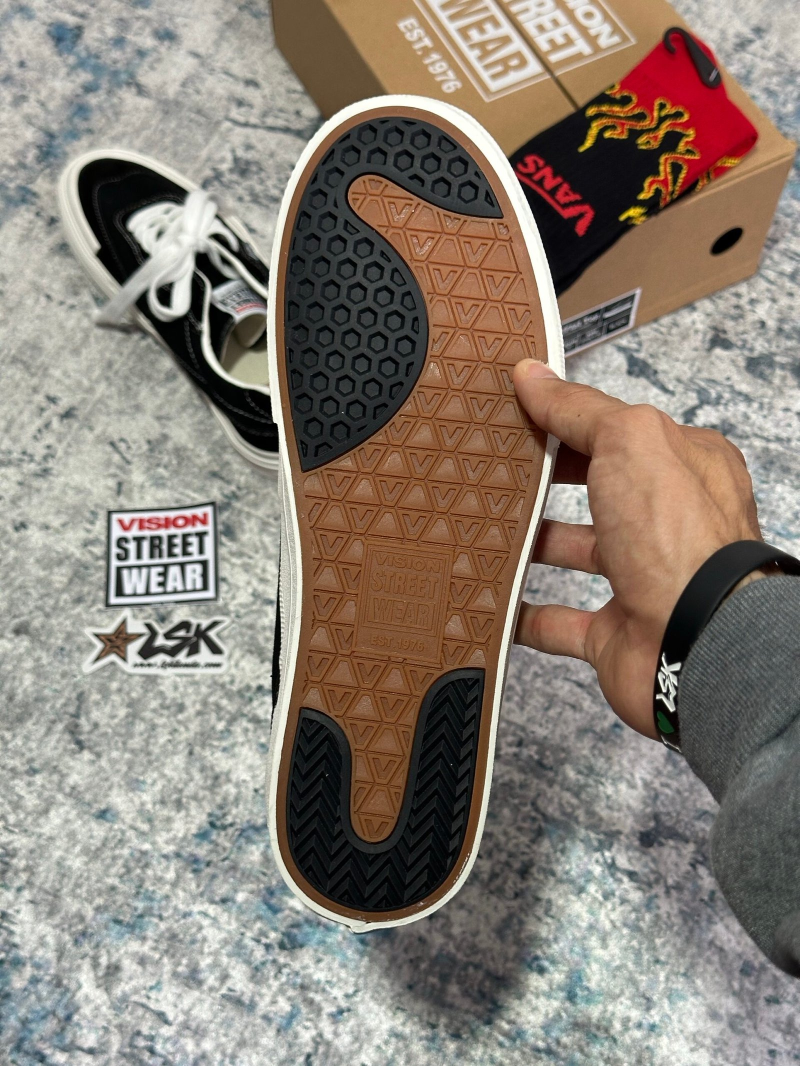 Tenis Skateboarding Negros unisex Vision Street Wear flat top