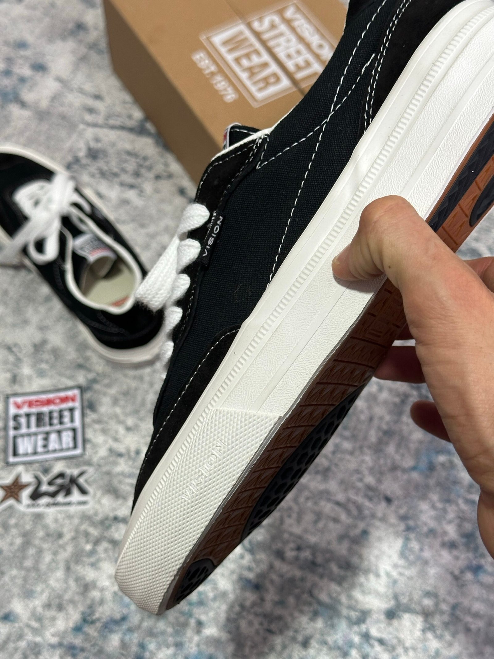 Tenis Skateboarding Negros unisex Vision Street Wear flat top