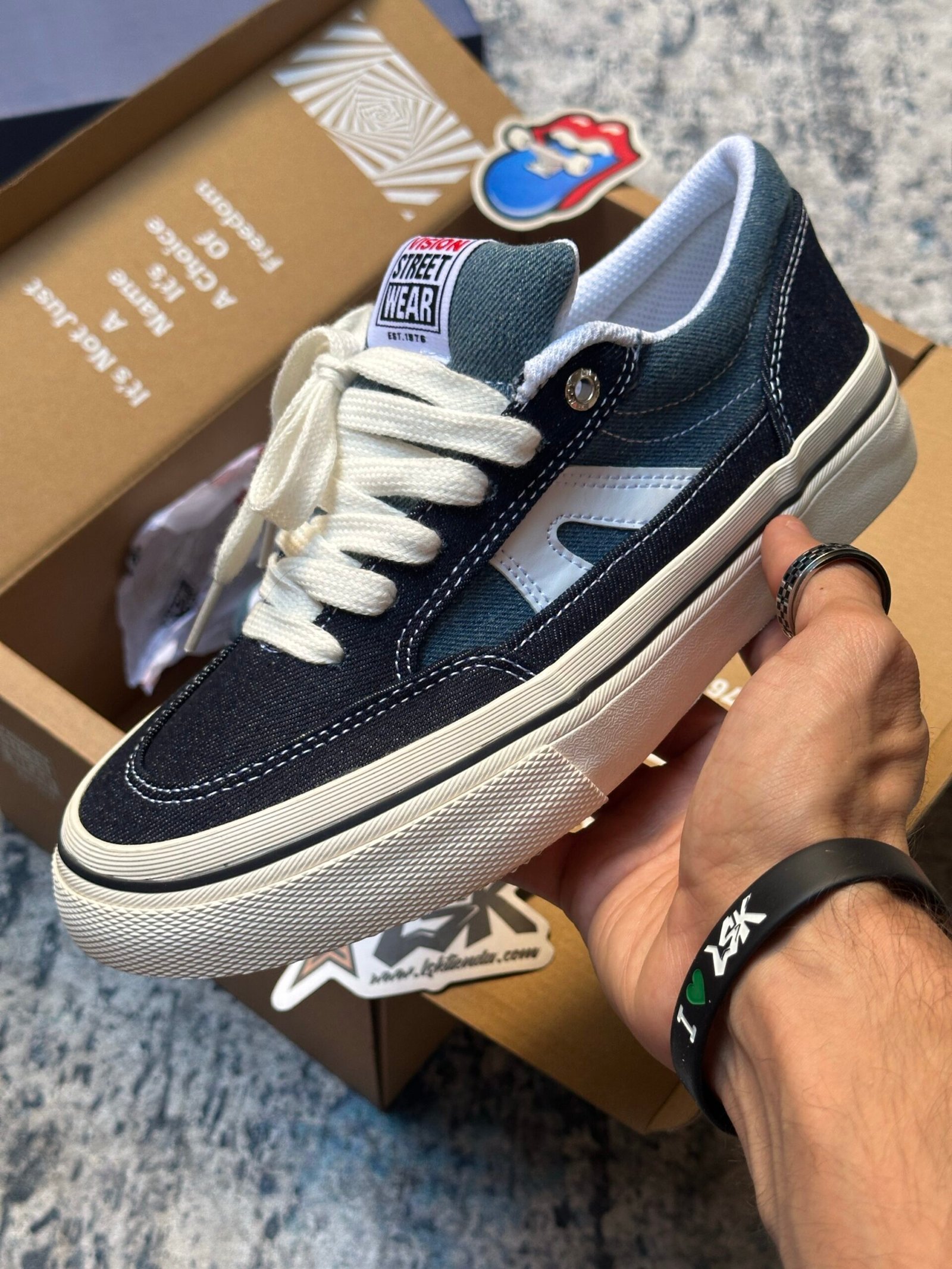 Tenis Skateboarding Stick Azul Unisex Vision Street Wear