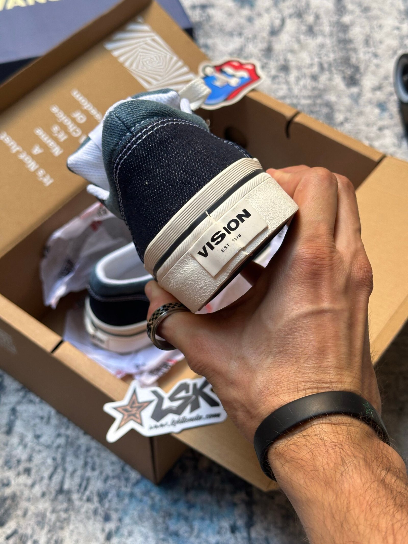 Tenis Skateboarding Stick Azul Unisex Vision Street Wear