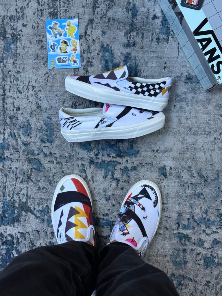 Tenis Vans Slip On Moma Blancos Unisex