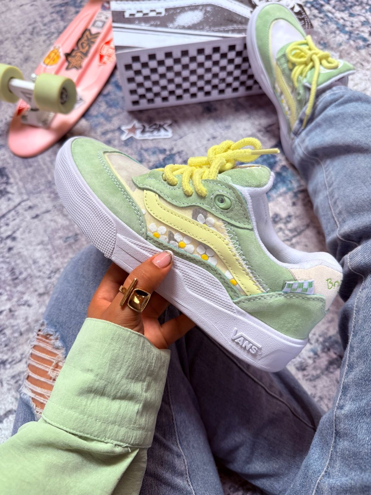 Tenis Skateboarding Vans Wayvee Verdes Brighton