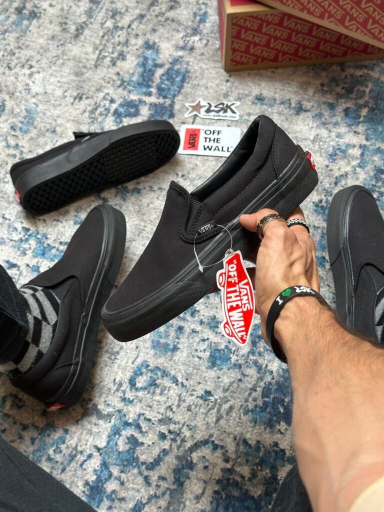 Tenis Slip on Negros All Black Unisex