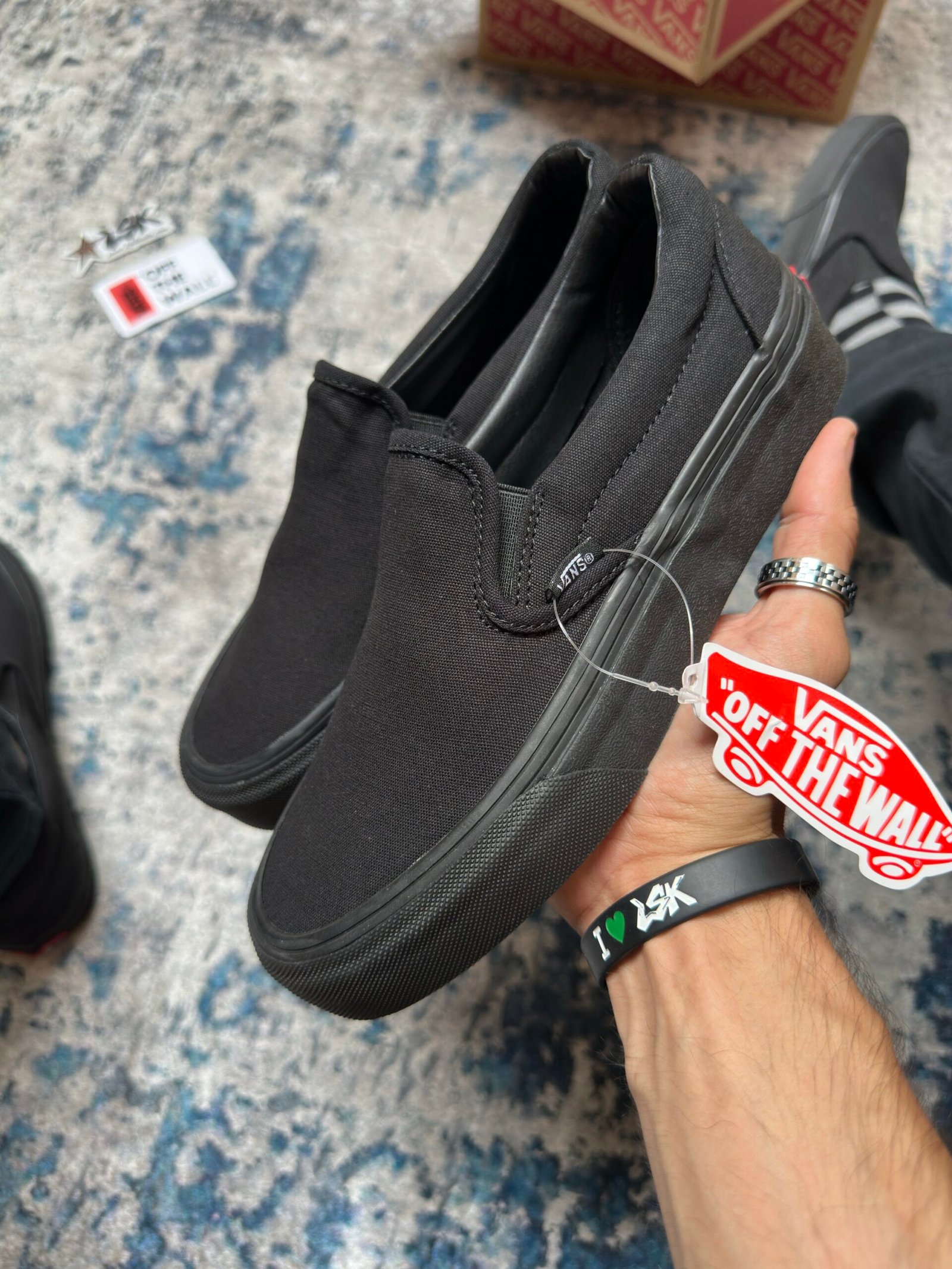 Tenis Slip on Negros All Black Unisex