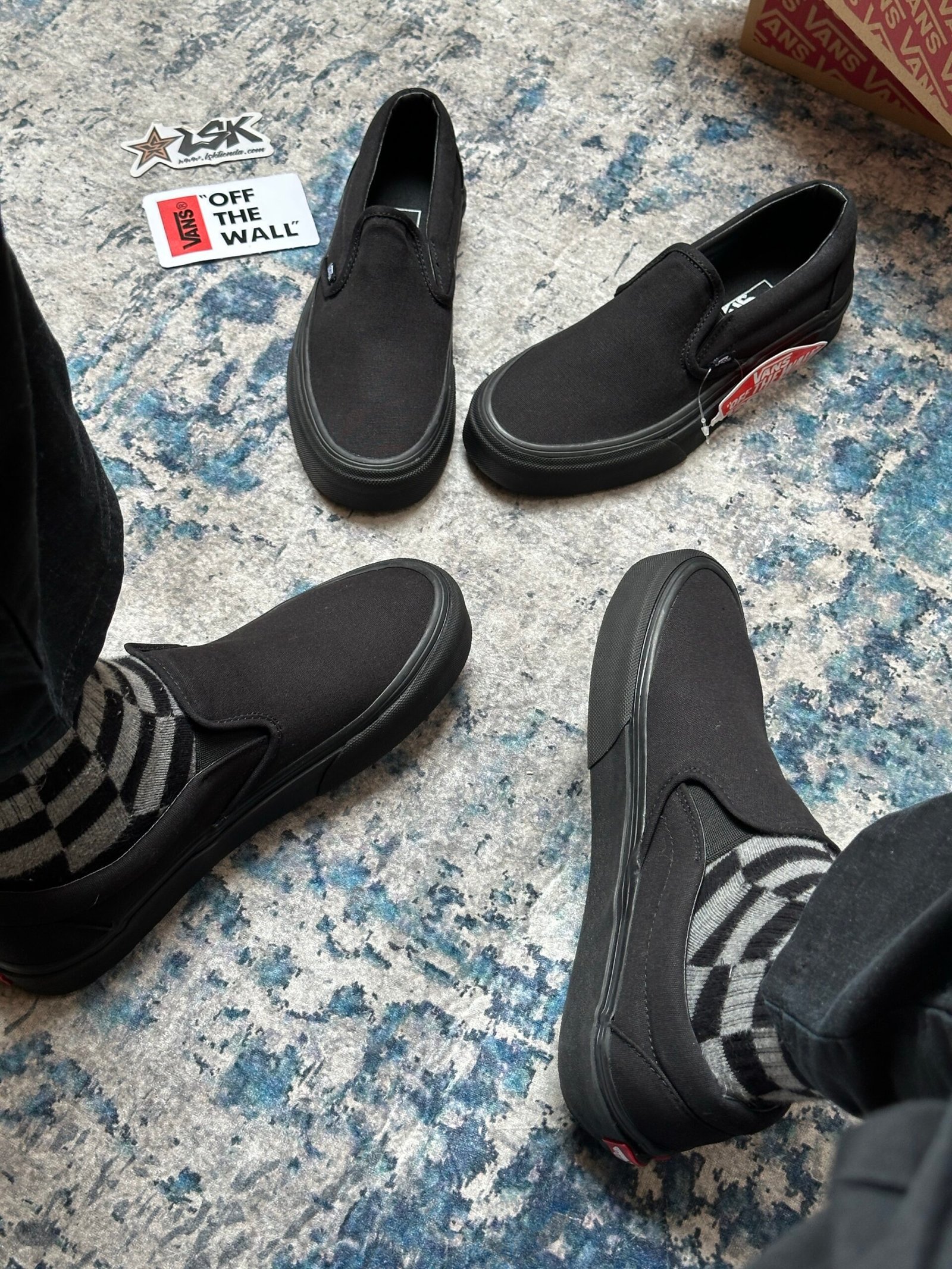 Tenis Slip on Negros All Black Unisex