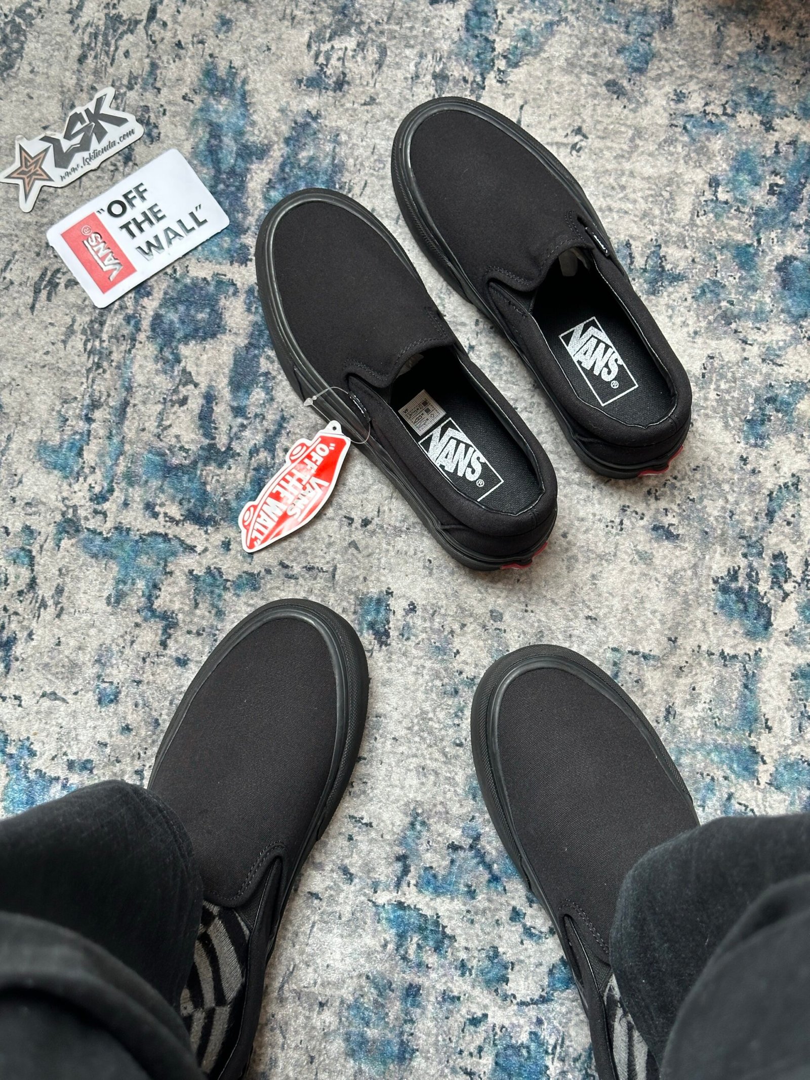 Tenis Slip on Negros All Black Unisex