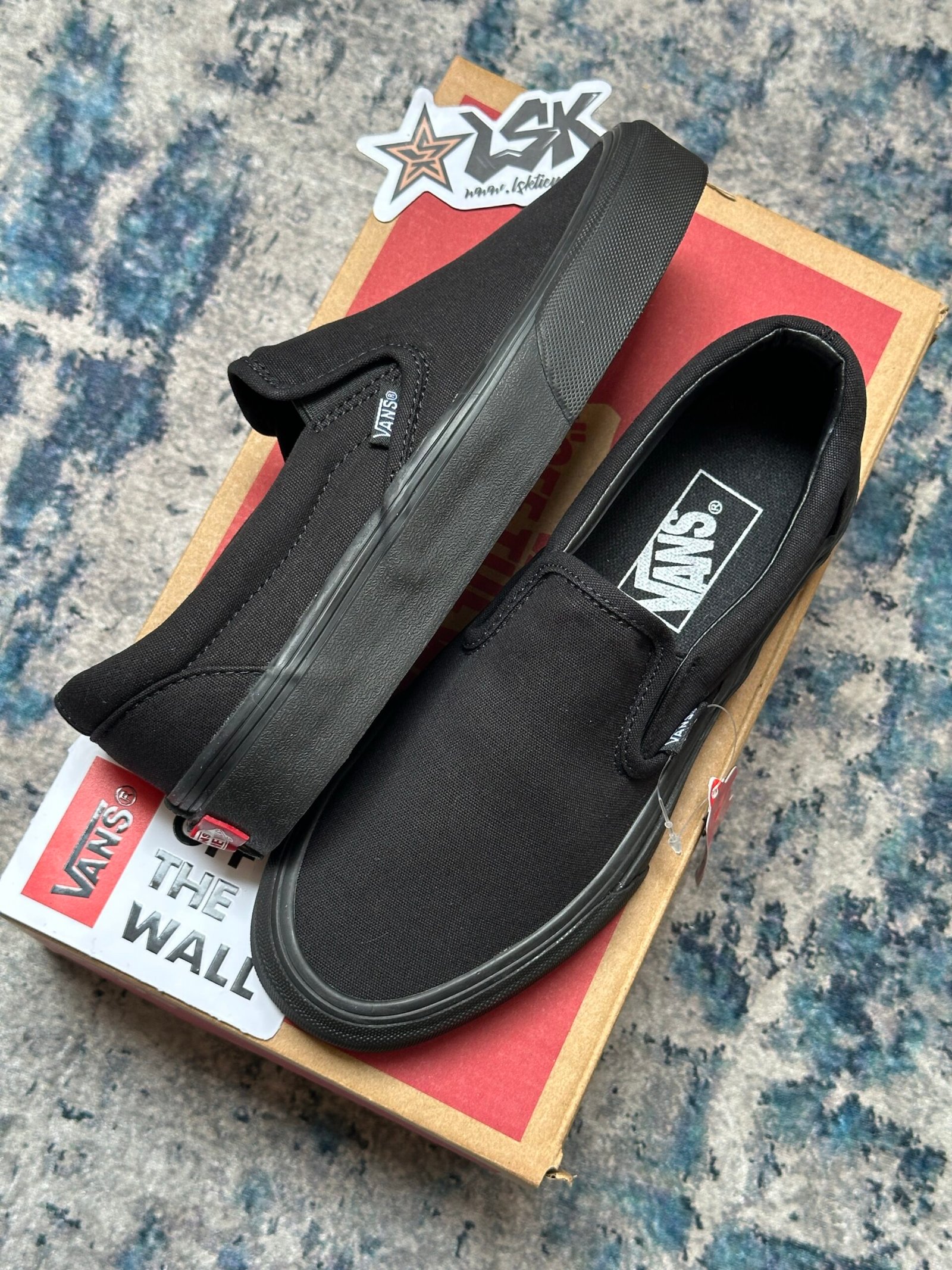 Tenis Slip on Negros All Black Unisex