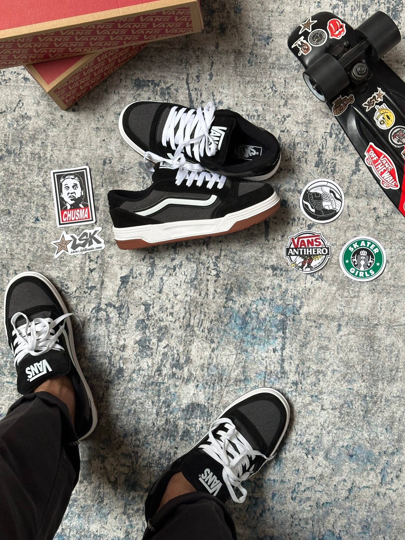 Tenis Chunky Vans Hylane Negros / Gris Unisex