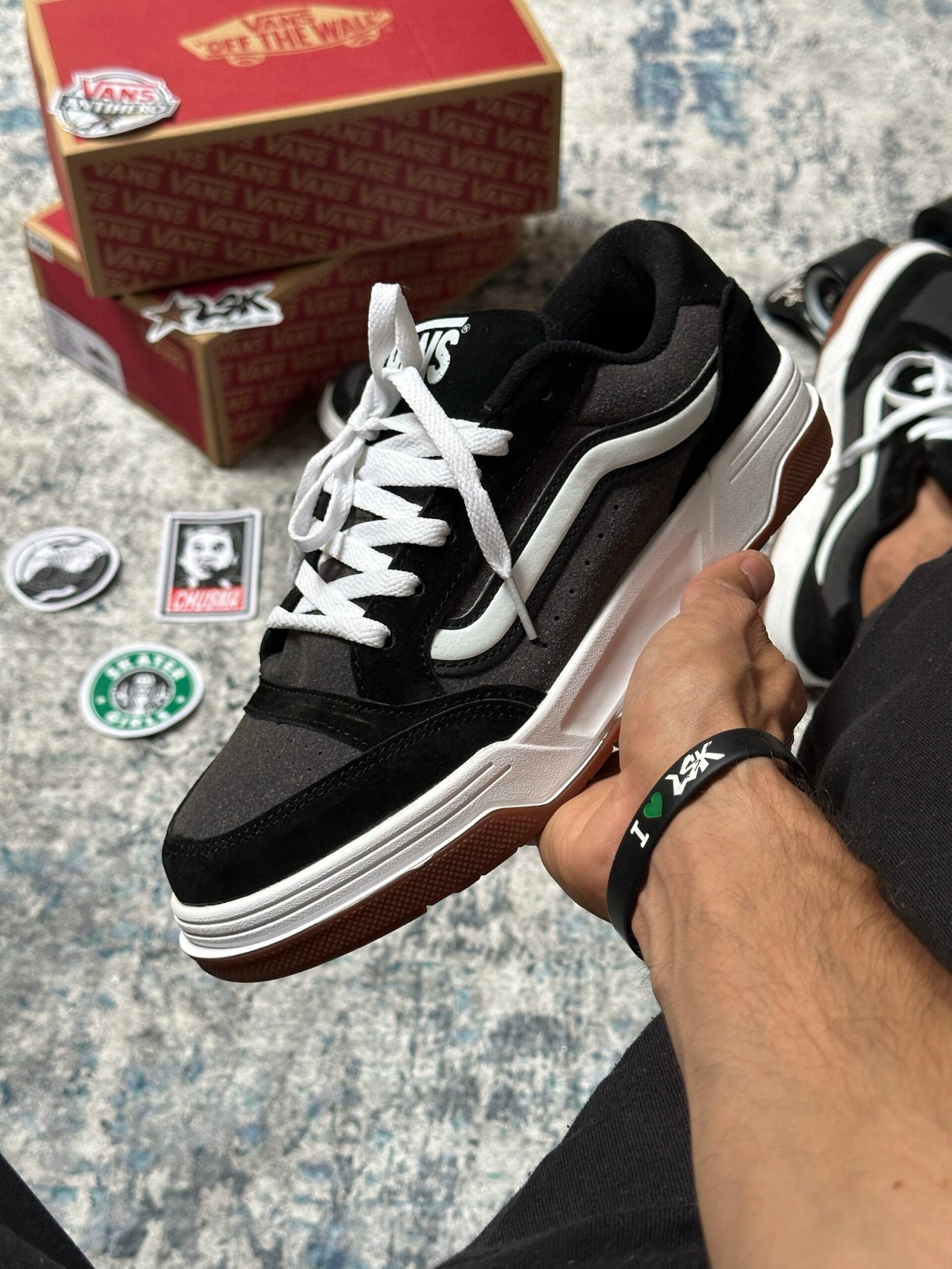 Tenis Chunky Vans Hylane Negros / Gris Unisex