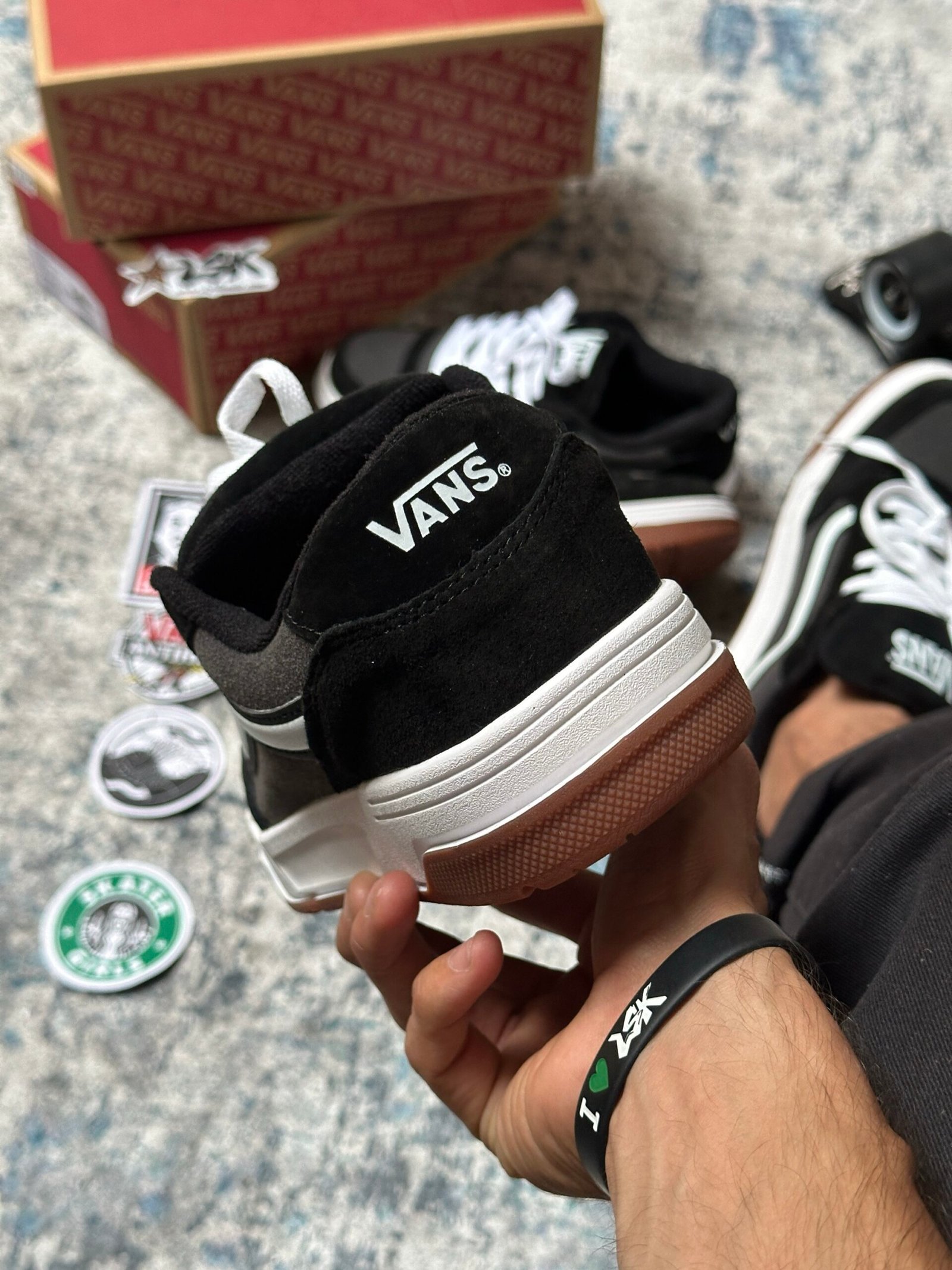 Tenis Chunky Vans Hylane Negros / Gris Unisex