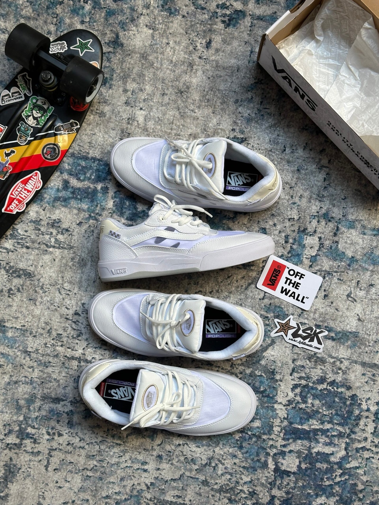 Tenis Skateboarding Vans wayvee Blancos Hombre