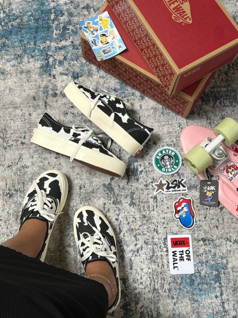 Tenis Vans Authentic Plataforma Vaca (Cowprint) Mujer