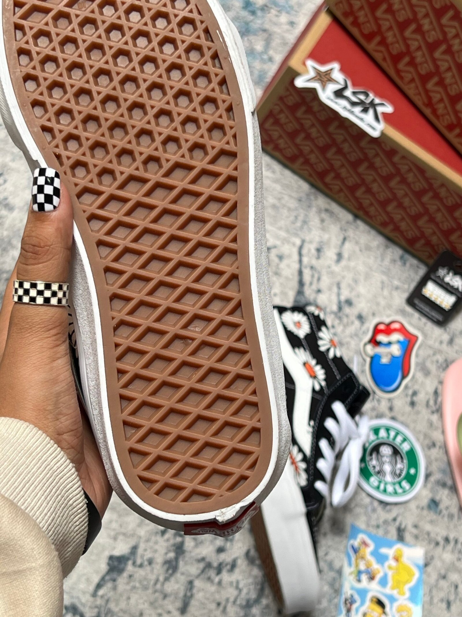 Tenis Vans sk8 Mid bota Floral Marigold Mujer