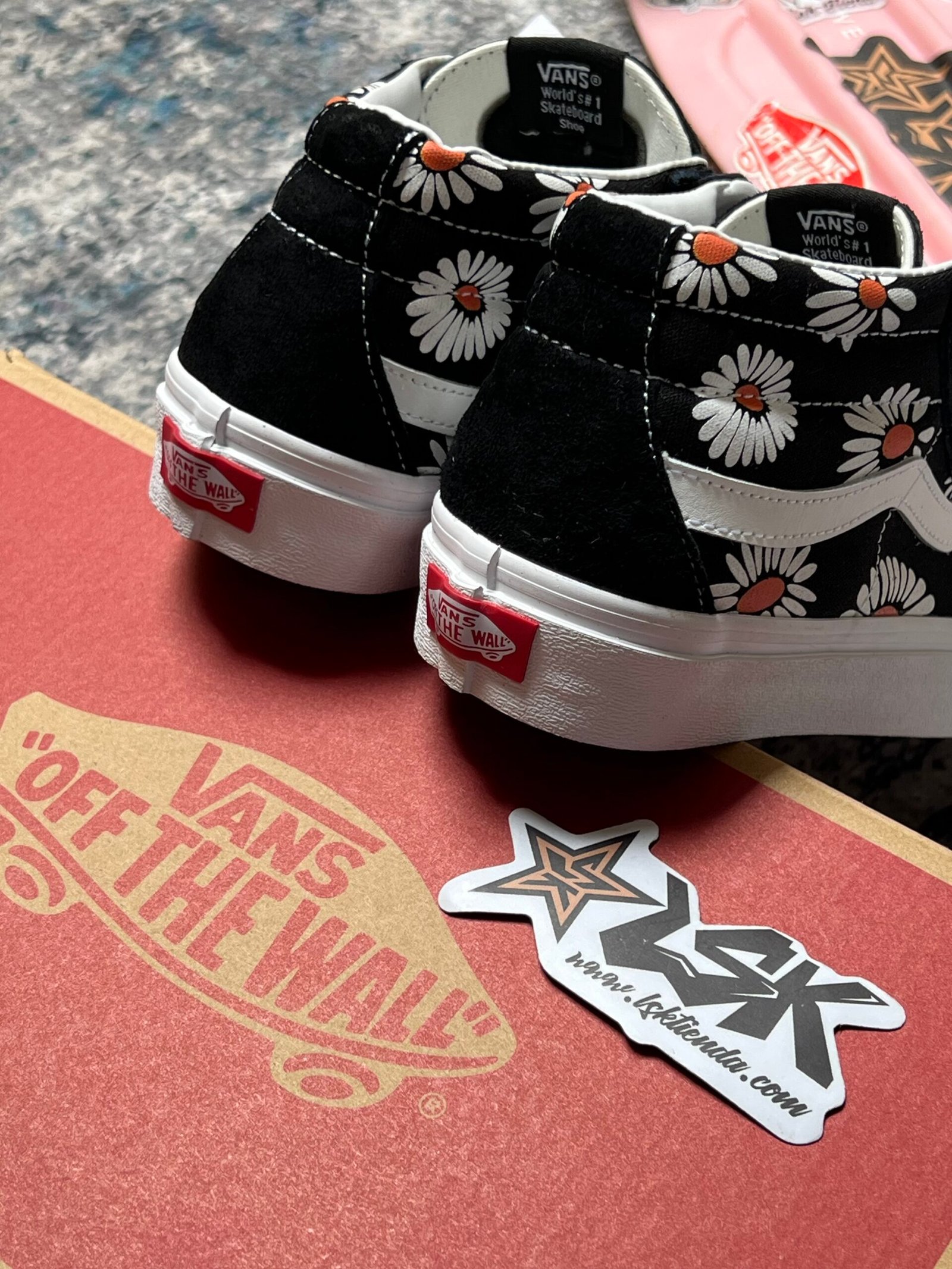 Tenis Vans sk8 Mid bota Floral Marigold Mujer