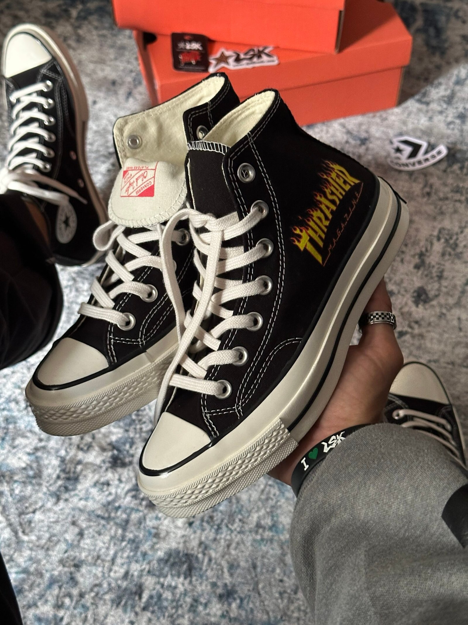 Tenis Bota Chuck Taylor 70´ Negros Trasher Unisex