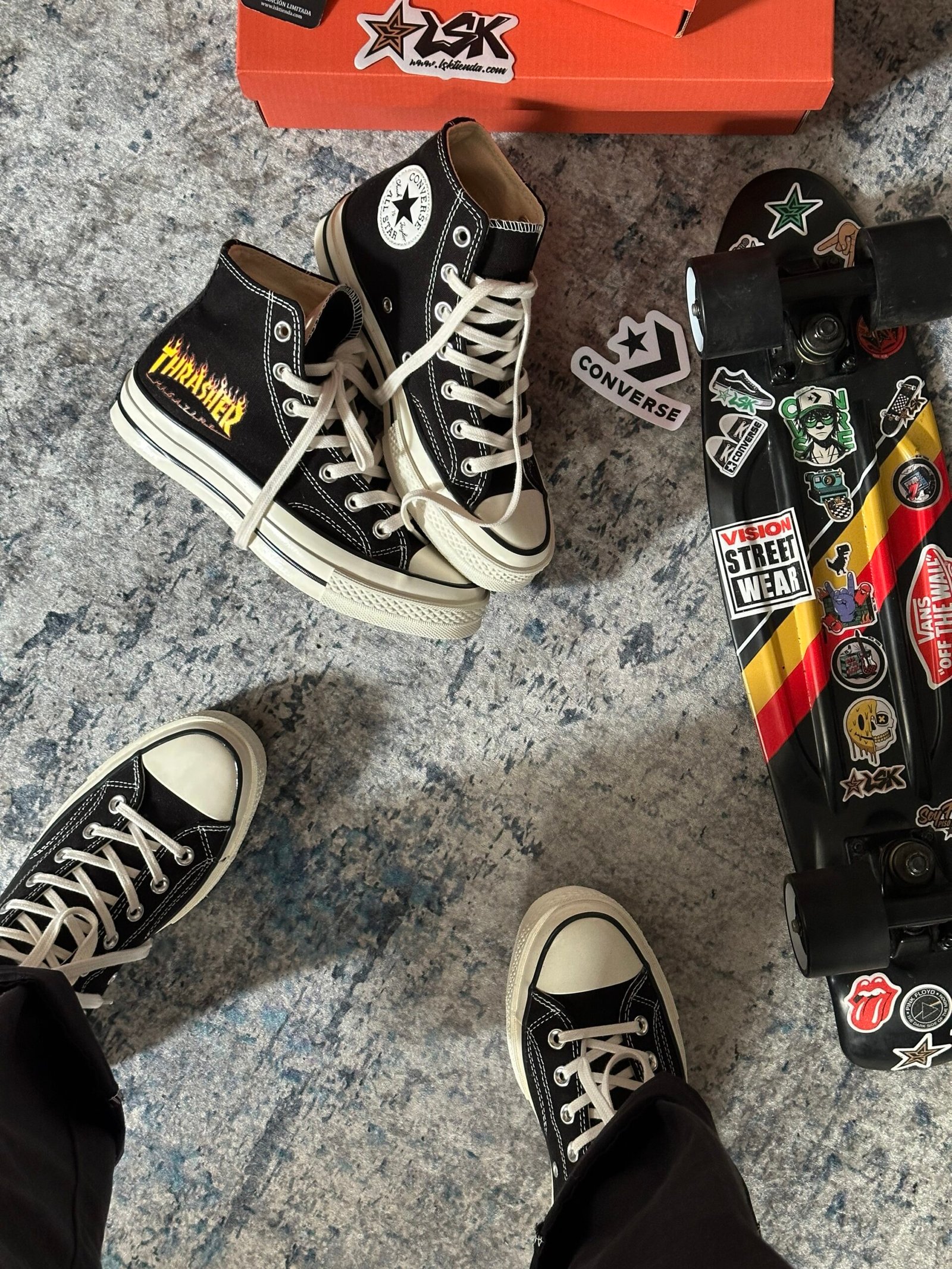 Tenis Bota Chuck Taylor 70´ Negros Trasher Unisex