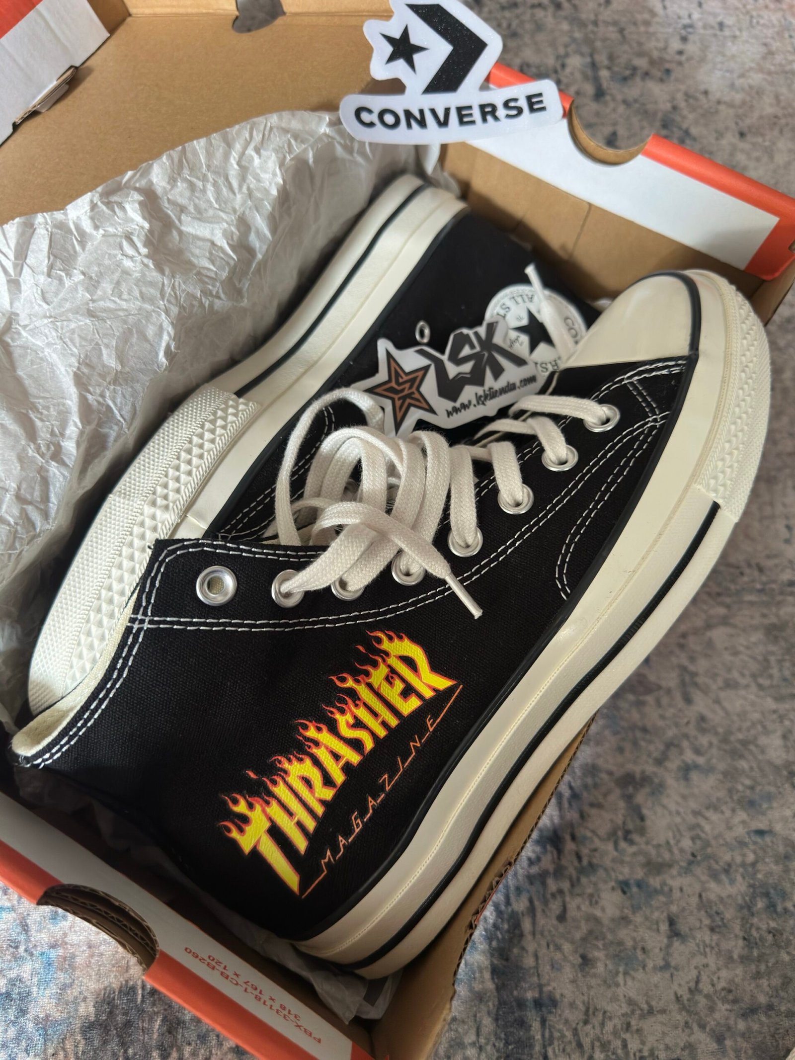 Tenis Bota Chuck Taylor 70´ Negros Trasher Unisex