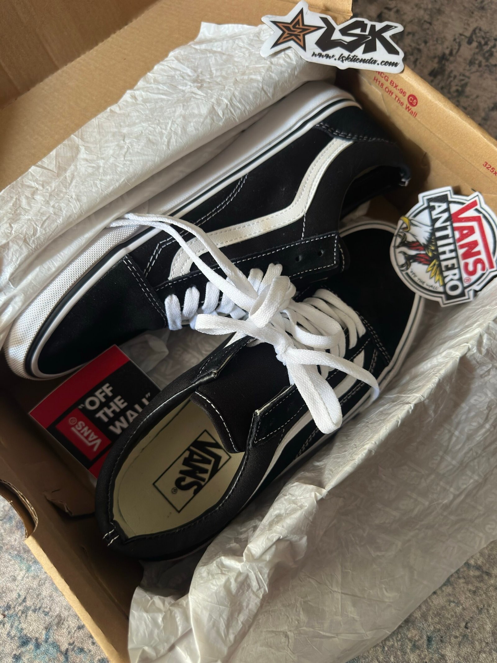 Tenis Vans Clásicos Old Skool Negros Unisex