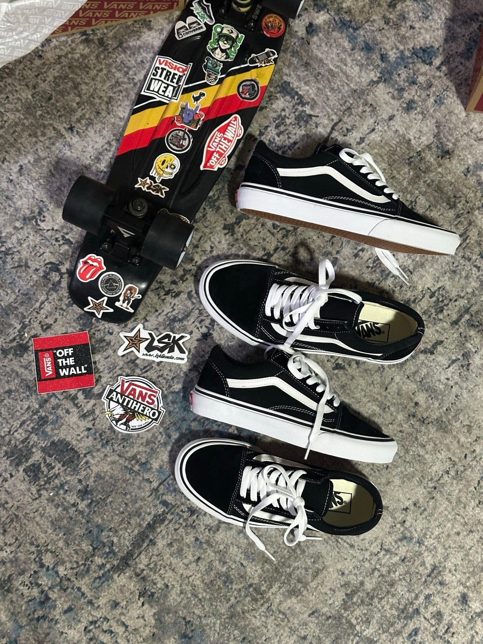 Tenis Vans Clásicos Old Skool Negros Unisex